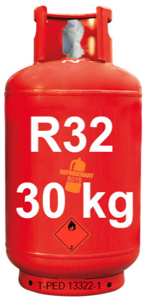 30 kg R32 gas cylinder (W21,7×1/14″ valve) - Gaz Frigorifique France