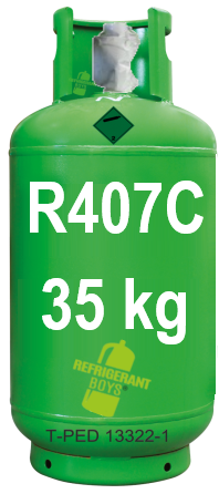 35 kg R407C Refrigerant Cylinder 21,8"x1/14" valve - Gaz Frigorifique France