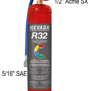 800g R32 Gas Cylinder Kit with Diagnosis and Refill Manometer (5/16″ SAE Fitting) - Gaz Frigorifique France