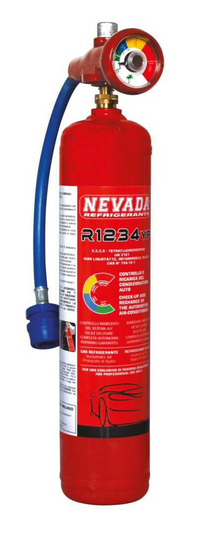 DIY Recharge Kit: R1234yf Refrigerant Gas 700g with Gauge and Quick Coupler Hose - Gaz Frigorifique France