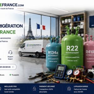 R1234yf Refrigerant Gas Cylinder 2 kg – 1/2" ACME LH Valve (T-PED Certified) - Gaz Frigorifique France