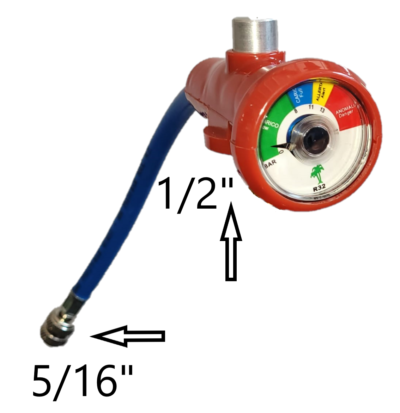 R32 gas cylinder pressure gauge self-refill - Gaz Frigorifique France