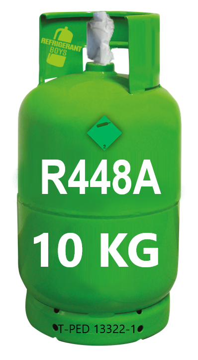 R448A Refrigerant Gas – 10 kg Refillable Cylinder valve 1/4 SAE - Gaz Frigorifique France