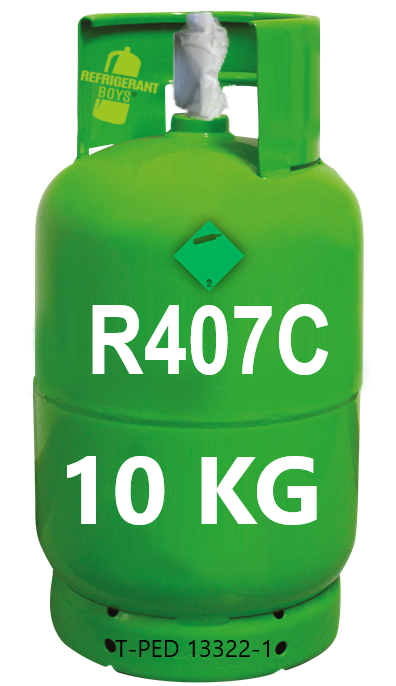 Refrigerant Gas R407C Cylinder 10 kg 1/4 valve - Gaz Frigorifique France