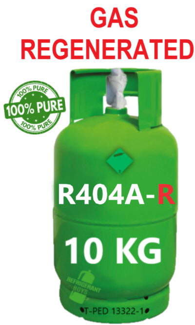 Regenerated R404A Refrigerant Gas – 10 kg Refillable Cylinder T-PED (1/4" SAE Valve) – 99.9% Pure - Gaz Frigorifique France