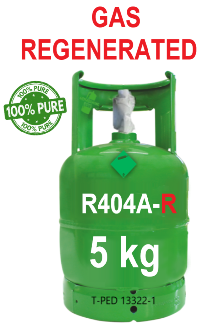 Regenerated R404A Refrigerant Gas – 5 kg Refillable Cylinder T-PED (1/4" SAE Valve) - Gaz Frigorifique France