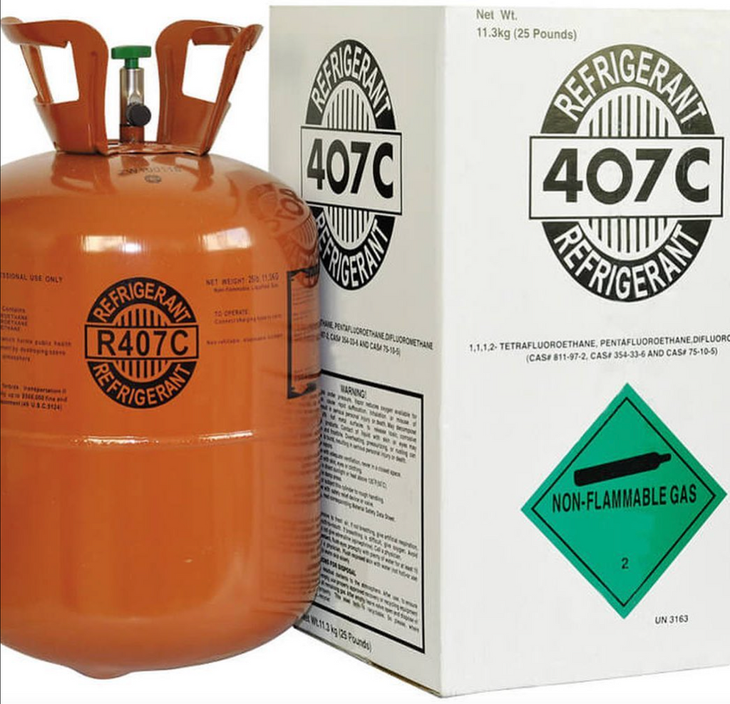 25lb R-407C Refrigerant, Factory Sealed - Gaz Frigorifique France